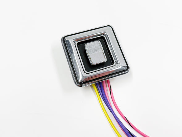 1-Button Power Window Switch Connector & Harness – 1969–1977 Mopar, Chrysler, Dodge, Plymouth - Single Concave Button