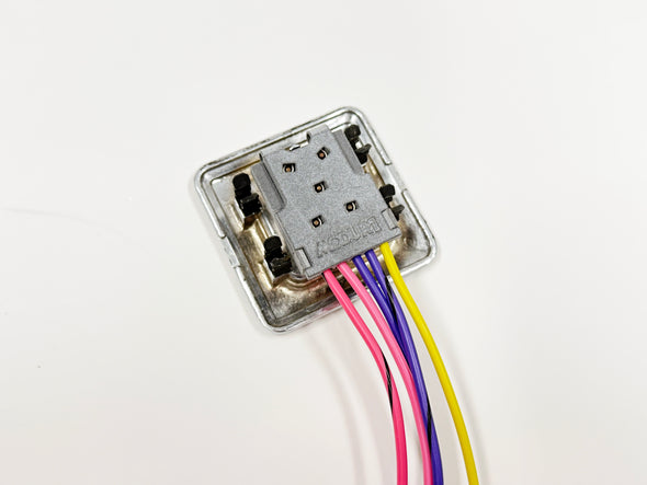 1-Button Power Window Switch Connector & Harness – 1969–1977 Mopar, Chrysler, Dodge, Plymouth - Single Concave Button